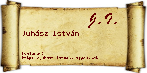 Juhász István névjegykártya