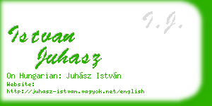 istvan juhasz business card